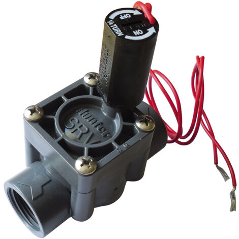 Hunter – Électrovanne 24V pour arrosage enterré – Raccord filetés femelles 1' – Corps en PVC durable – Solénoïde de qualité sans fuite - PGV100