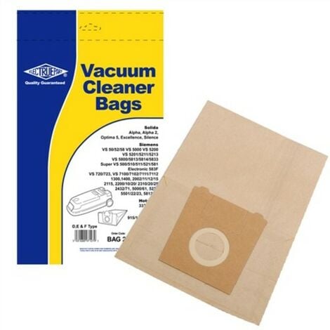 Electruepart Vacuum Bags to fit Bosch Aplha 2200/2210 D E & F Type Pack of 5 