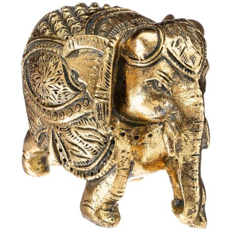 Elefant Chana H.11cm Harz - Golden