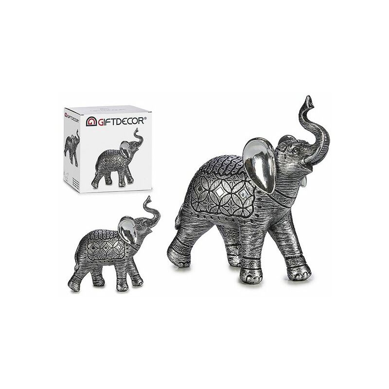 

Elefante Plata Resina Plata (28 x 11 x 28 cm)