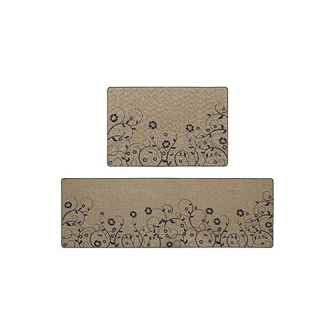 Elegance Machine Washable Doormat and Runner, Trailing Flower