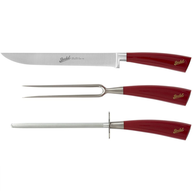 Elegance Set Arrosto 3 Coltelli Rosso Berkel
