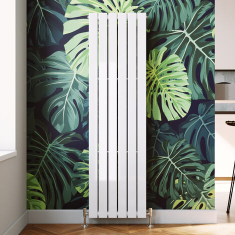 ELEGANT 1600 x 452 mm Designer Vertical Column Radiator White Double Flat Panel