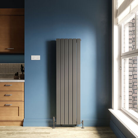 ELEGANT 1600 x 452 mm Vertical Column Radiator Anthracite Double Flat Panel Premium Mild Steel High Welding Technology