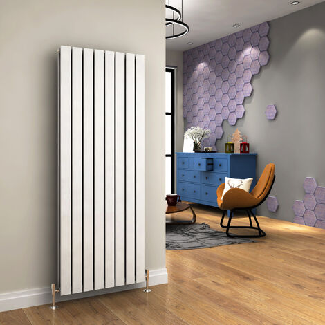 ELEGANT 1600 x 608mm White Designer Radiator Vertical Flat Panel Double Panel Rad