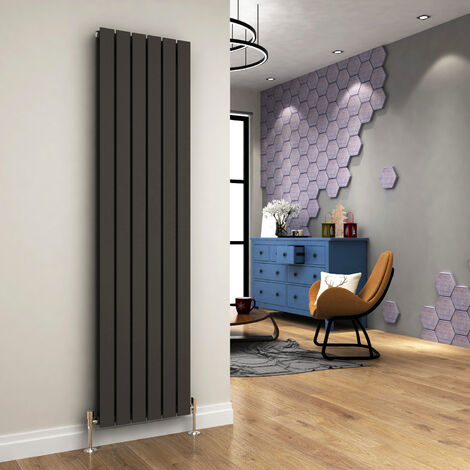 ELEGANT 1800 x 456mm Anthracite Designer Radiator Vertical Flat Panel Double Panel Rad