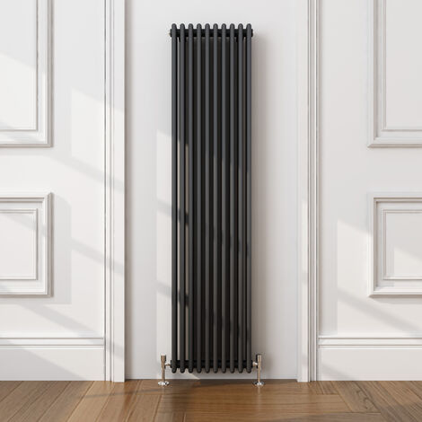ELEGANT 1800 x 470mm Anthracite Traditional Radiator Vertical Cast Iron Style Triple Column Rad