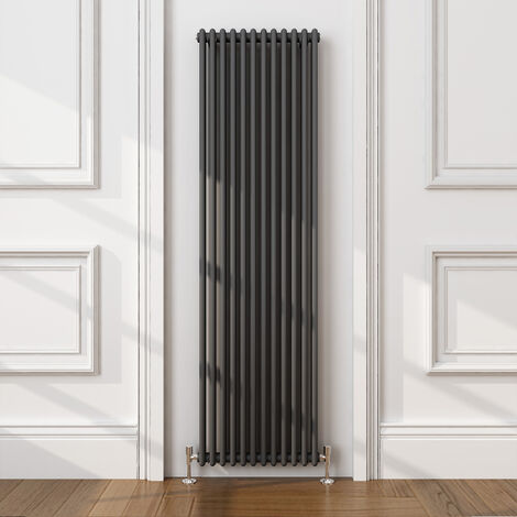 ELEGANT 1800 x 560mm Anthracite Traditional Radiator Vertical Cast Iron Style Double Column Rad