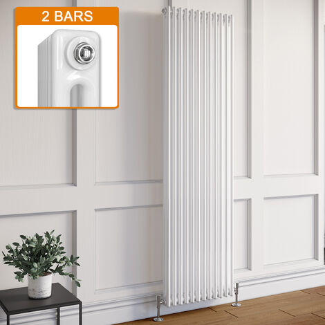 ELEGANT 1800 x 560mm White Traditional Radiator Vertical Cast Iron Style Double Column Rad