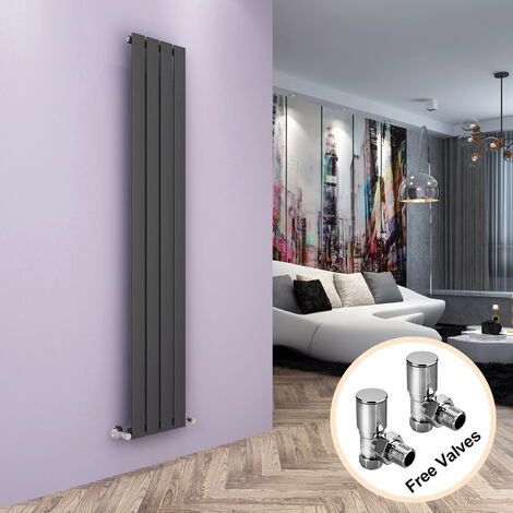 ELEGANT 600 x 1216 mm White Horizontal Column Designer Radiator Single Flat Panel Radiator Heater