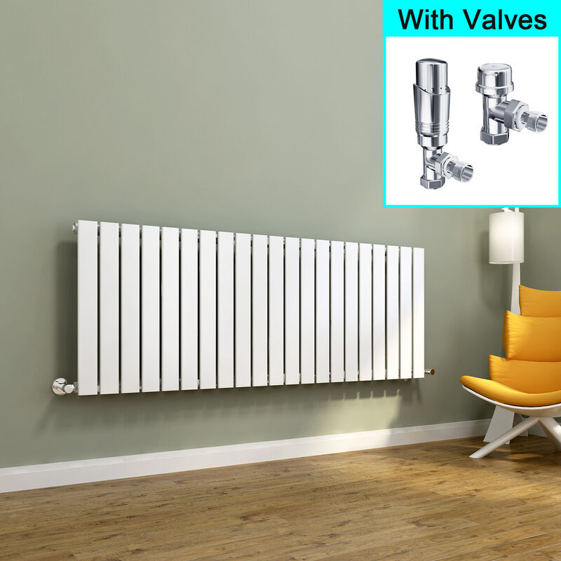 Image of ELEGANT 600x1596mm White Horizontal Radiator Central&hellip;