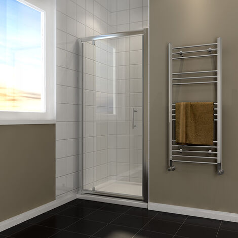 ELEGANT 700mm Pivot Shower Door Single Door Reversible Shower Enclosure with 1100x 700mm Tray