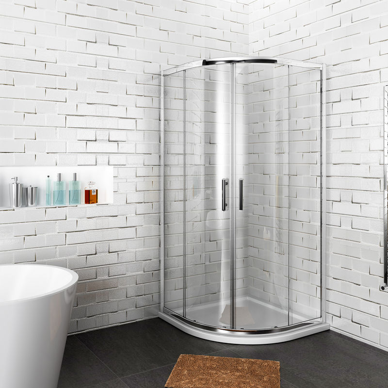 Elegant Quadrant Shower Cubicle Enclosure Sliding Door 6mm Easy Clean