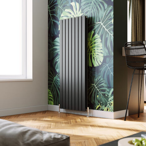 ELEGANT Anthracite Vertical Radiator Double Flat Panel 1600x608mm Designer Heater