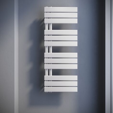 ELEGANT Badheizkörper Handtuchtrockner Handtuchwärmer Panel 1038x400mm 767 Watt Weiß Bad-Heizkörper Seitenanschluss