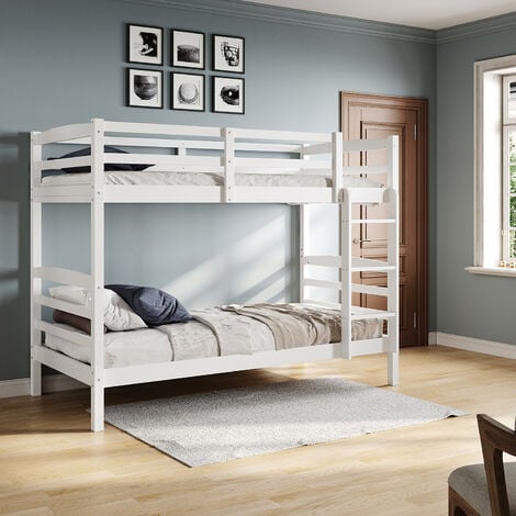 ELEGANT Bunk Bed for Kid with Solid Pine Wood,Strong and Stylish Double Sleeper - Single Bed 99 x 201 x 155CM
