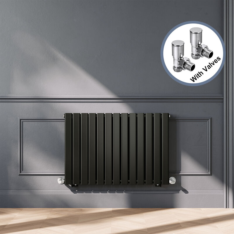 Image of ELEGANT Designer Black Horizontal Radiator 600&hellip;
