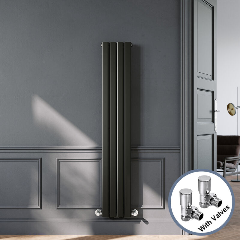 Image of Elegant - Designer Black Vertical Radiator&hellip;