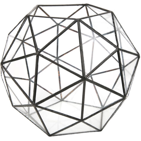Elegant Geometric Flower Pot Glass Planter Plant Container Holder Landscape Accessories