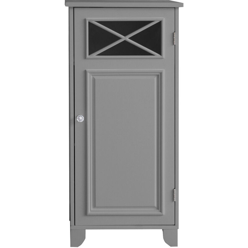 teamson home - armoire de plancher dawson avec 1 porte gris ehf-6834g - gris