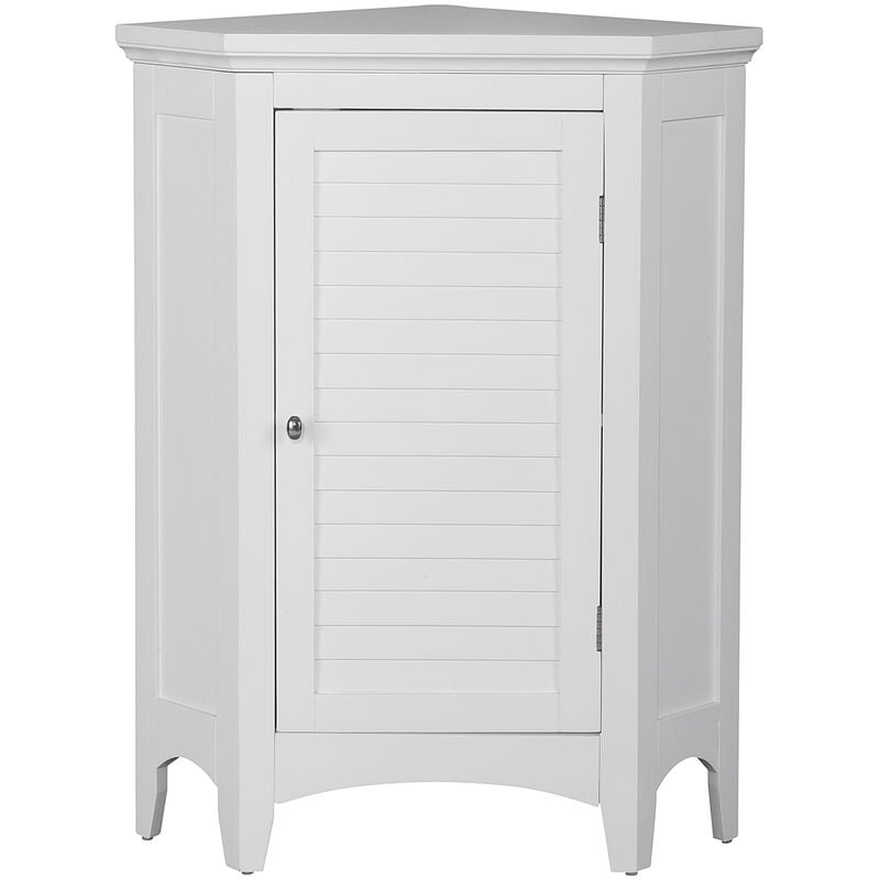 Bathroom Corner White Wooden Standing Cabinet ELG-586 - Elegant Home Fashions