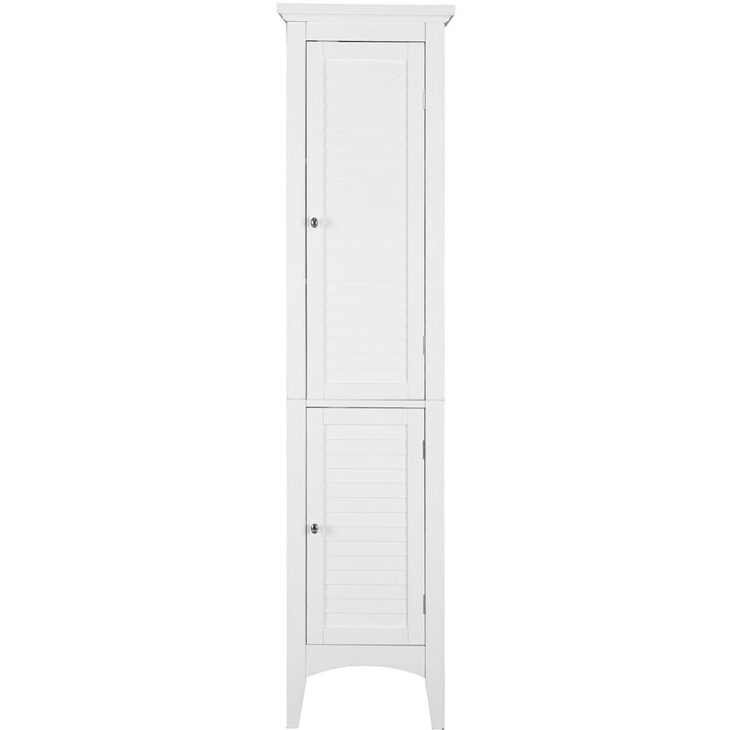 Bathroom White Wooden Free Standing Tall Cabinet ELG-588 - Elegant Home Fashions