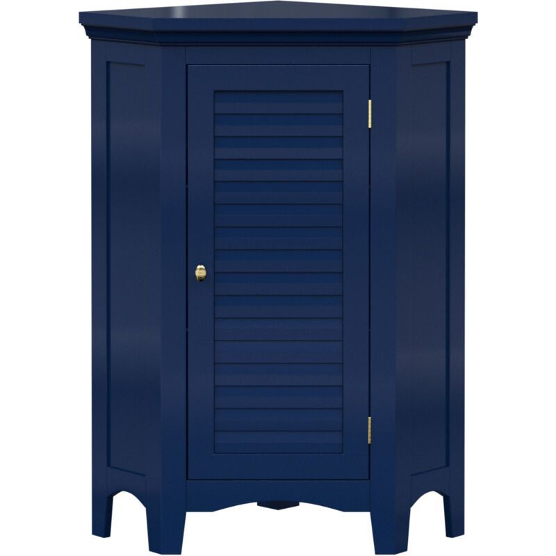 Teamson Home - Elegant Home Fashions Glancy Eckschrank Freistehend Navy Lamellentür