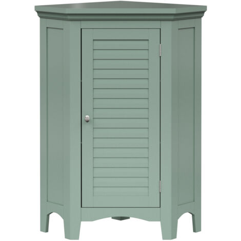TEAMSON HOME Elegant Home Fashions Glancy Eckschrank freistehend Salbeigrün Lamellentür