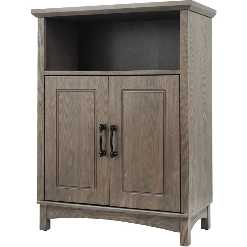 Russell Wooden Bathroom Free Standing Storage Cabinet Unit 33 cm x 66 cm x 87 Salt Oak EHF-F0013 - Elegant Home Fashions