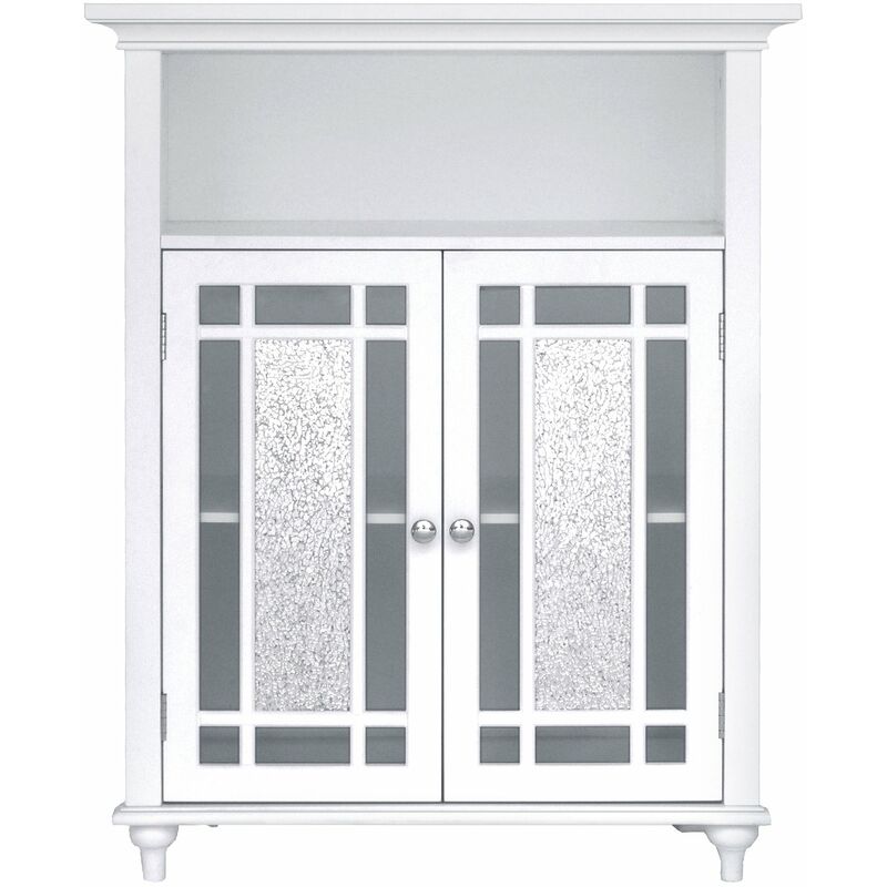 

Elegant Home Fashions Windsor Mueble De Baño Blanco De Madera Puertas Dobles ELG-529