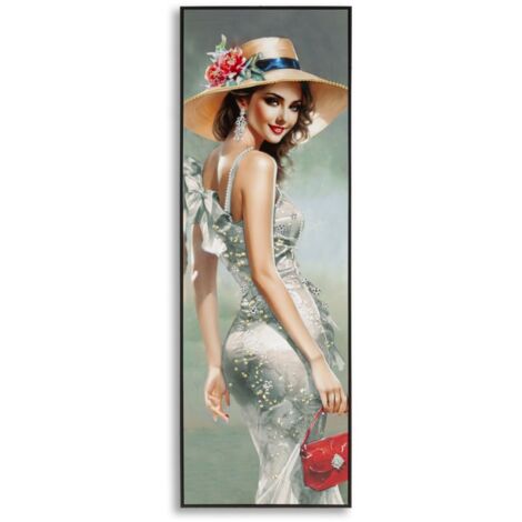 ELEGANT LACQUERED CANVAS WITH FRAME -H- CM 52X4,5X152