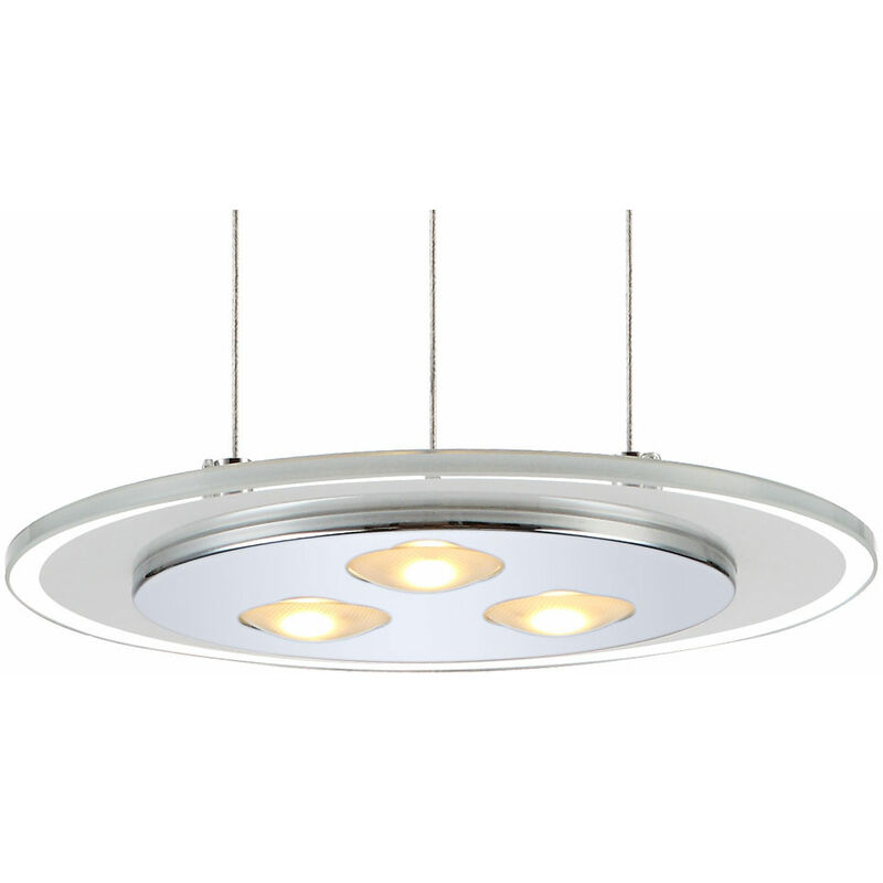 Etc-shop - Lampe à suspension LED 20 watts éclairage lampe à suspension transparente en verre satiné