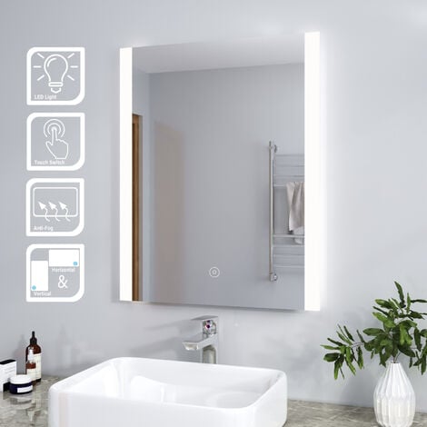 ELEGANT Modern LED Illuminated Bathroom Mirror with Light