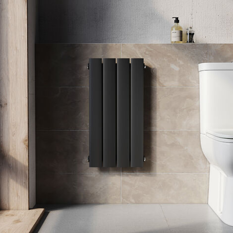 ELEGANT Radiadores de Agua Caliente 600 x 311 mm,Radiador de Salón Potencia 222 W,Monocapa Vertical,Conexiones Centrales G 1/2" - Antracita