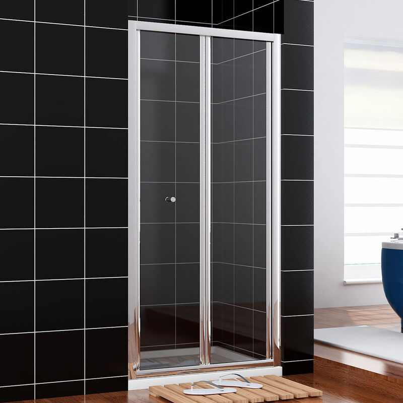 Elegant - Shower Door 860mm Bifold Shower Enclosure Reversible Folding Shower Cubicle Door