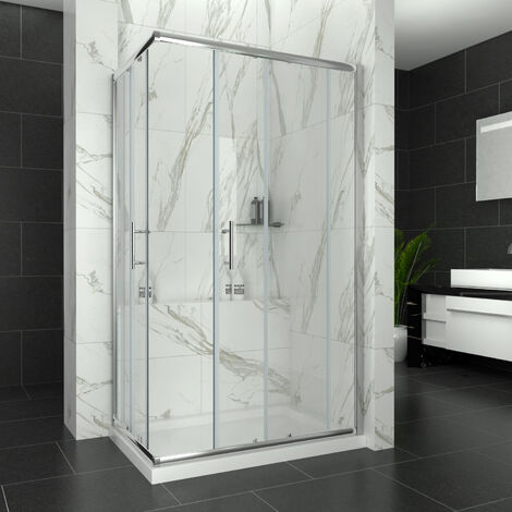 ELEGANT Shower Door and Enclosure 1200 x 900mm Sliding Reversible Corner Entry Shower Cabin