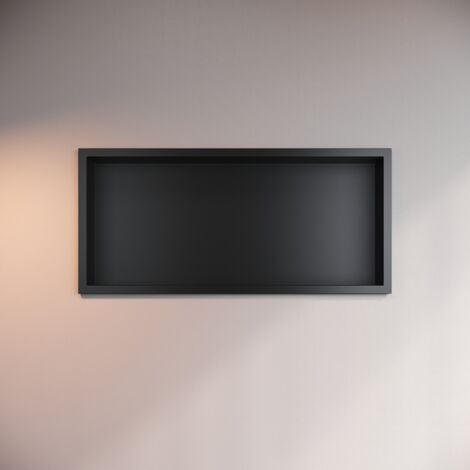 ELEGANT Shower Niche 304 Stainless Steel Wall Insert, Black Shower Caddies Modern Design, 60x30x10cm