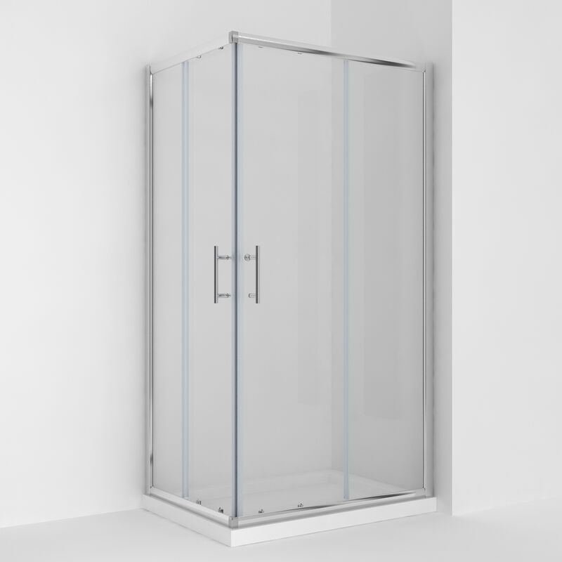 1100 Mm Slider Shower Door Enclosure With 760 Fram 1100 Mm Slider