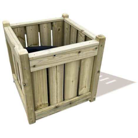 Elegant Square Planter - Timber - L50 x W50 x H49 cm - Fully Assembled