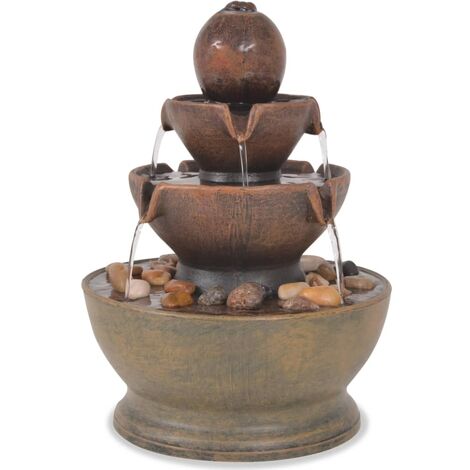 Elegant-Stil Fontaine d'intérieur avec pompe Polyrésine,pour Salon/Jardin,Montage facile,1,08 Kg