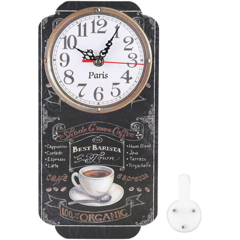 Elegant Style Rectangular Wall Clock Stylish Hanging Clock for Living Room Bar Ornament