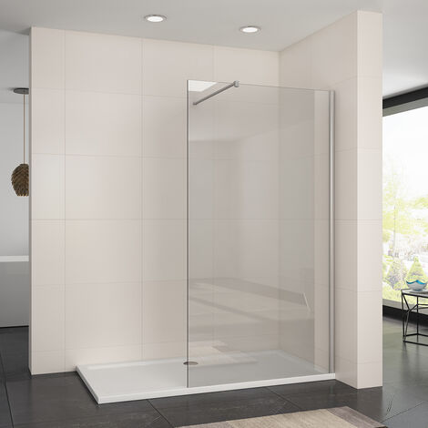 ELEGANT Wetroom 1000mm Shower Screen Panel Walk In Shower Enclosure 8mm Easy Clean Glass
