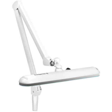 Elegante 801 LED-Werkstattleuchte mit Standard-Schraubstock, weiß