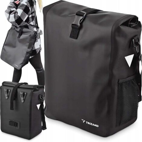 Elegante alforja para maletero de bicicleta (15-20 l): impermeable y espaciosa.