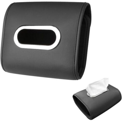 Elegante Auto-Taschentuchbox, Auto-Aufbewahrungszubehör, Papierhalter für den Innenraum, praktischer Fahrzeugorganizer, Kunstleder