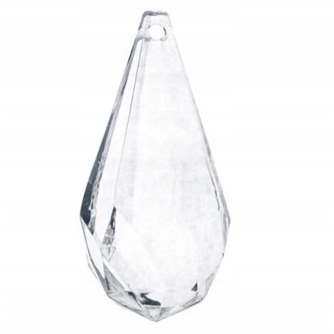 Elegante colgante de estalactita de cristal transparente para coronas, 5 cm.