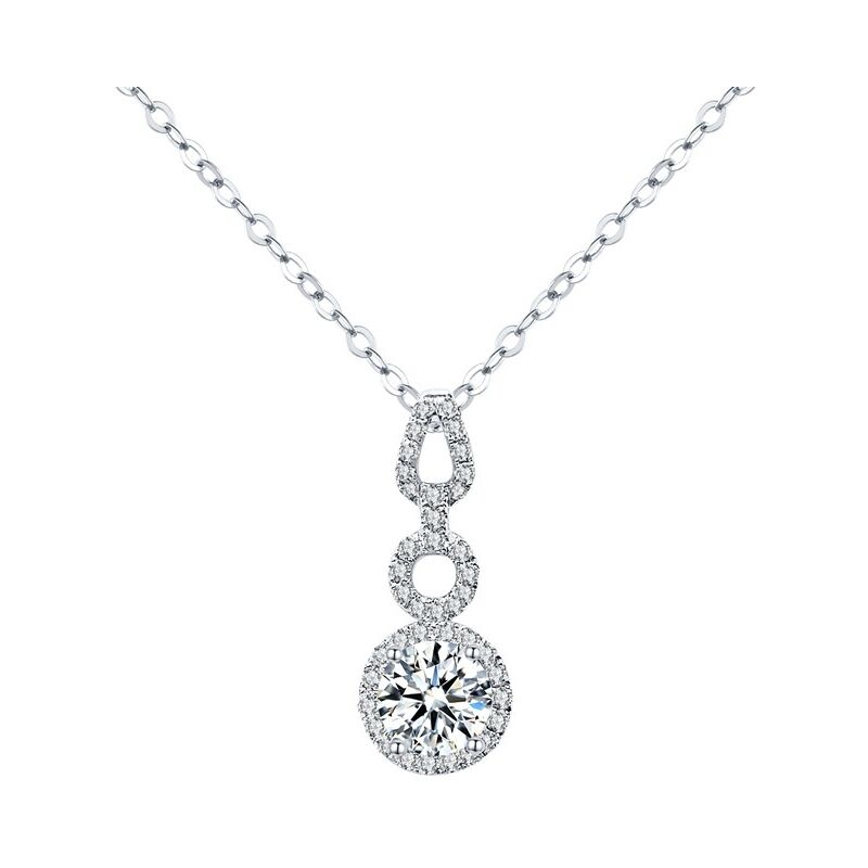 Elegante collana in argento placcato con ciondolo