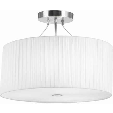 Elegante Decken Lampe Hänge Leuchte Plissee Wohnraum Beleuchtung Globo 15105-3