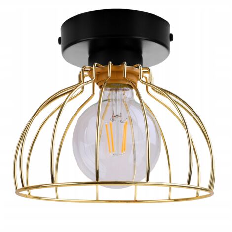 ELEGANTE DECKENLEUCHTE GOLDENE DRAHTLAMPE LED
