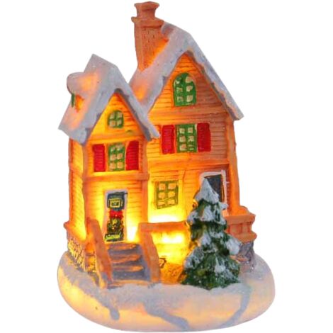 Elegante decoración de escritorio, figura artística única para estantería y mesa - T2-52 Casa de muñecas de resina de tamaño mediano, Modelo G